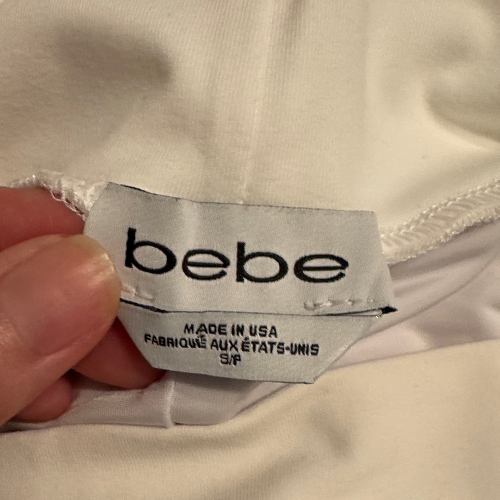 Bebe midi skirt bundle. Black and white striped and a solid white Skirt Set - Picture 6 of 6
